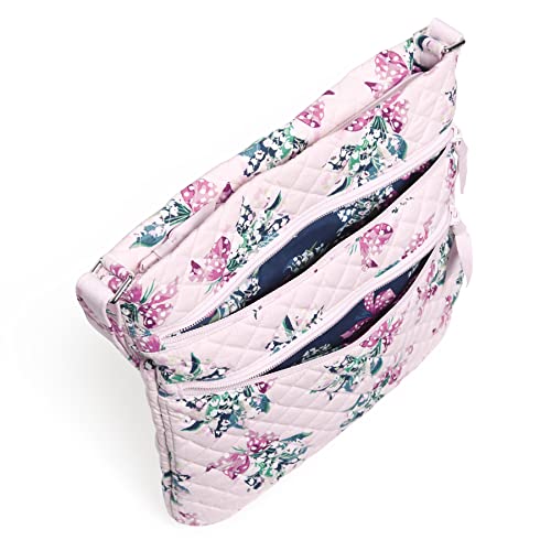 Cotton Triple Zip Hipster Crossbody Purse P8419