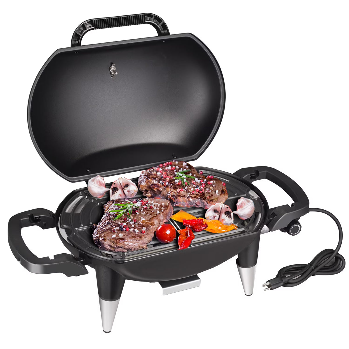 1500W Electric Barbecue Grill with Built-In Thermometer Z81009