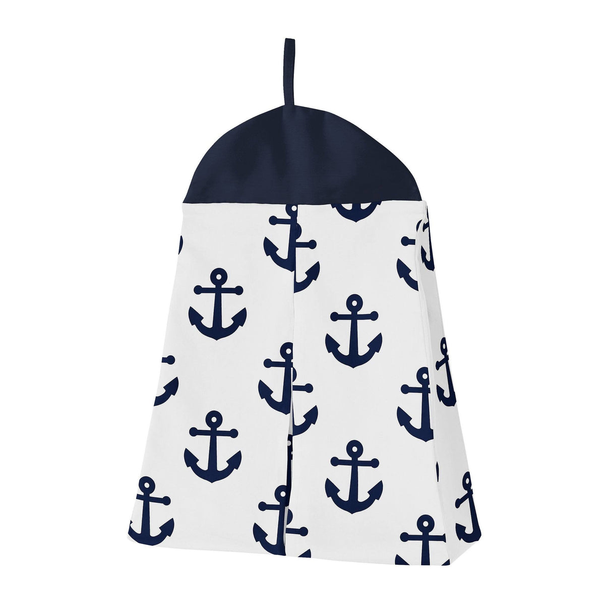 Navy Blue White Anchors 4 Pieces Crib Bedding Set B4828