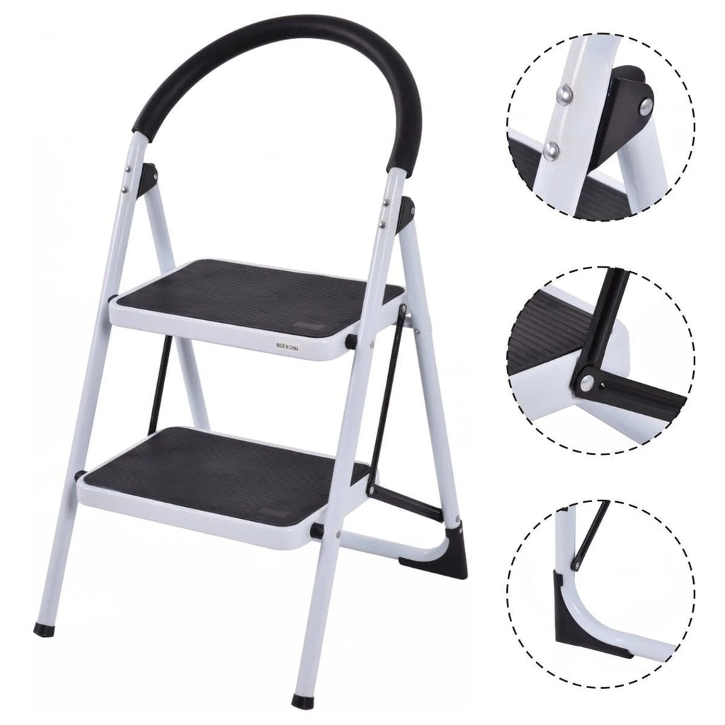 2 Step Folding Ladder Stool 330Lbs Capacity R3426