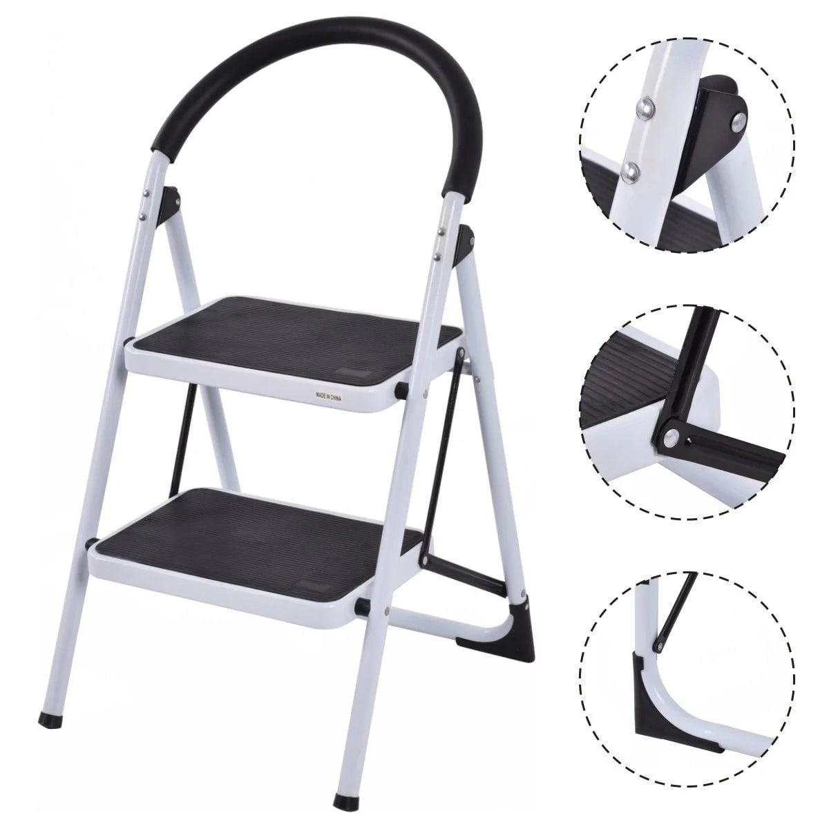 2 Step Folding Ladder Stool 330Lbs Capacity R3426