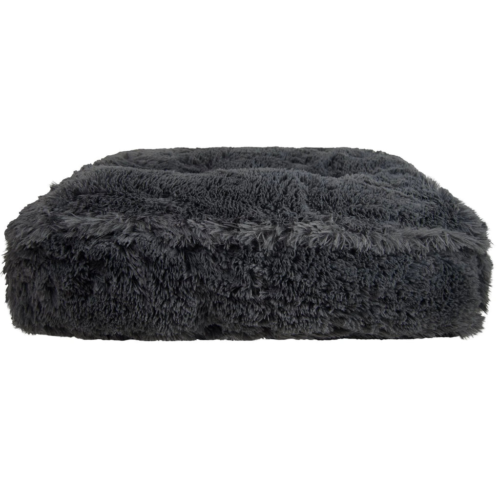 Large 46 inch x 35 inch Grey Faux Fur Pet Bed E451090