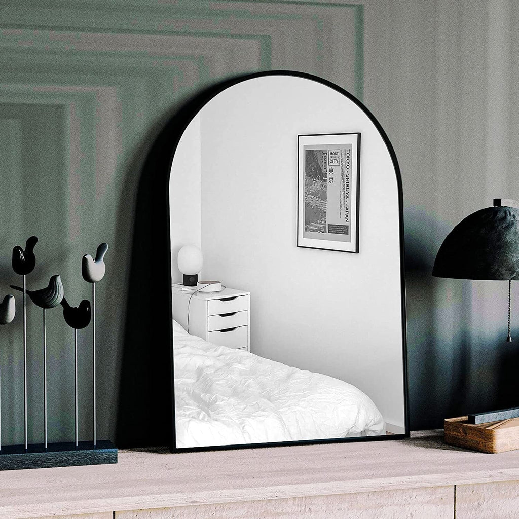 Wall Mounted Mirror, 20 x 30 Arch Gold M16241