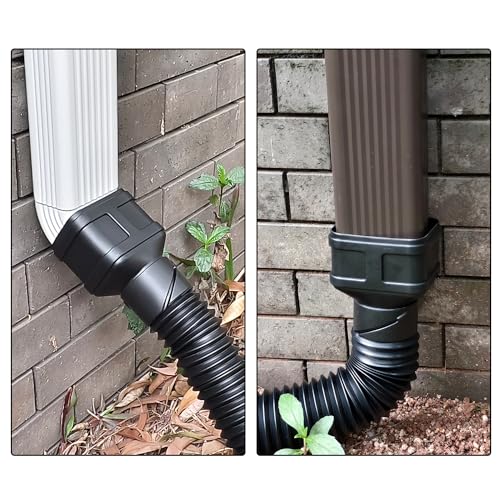 Black 7ft Flexible Downspout Extension, 1-Pack Y96231