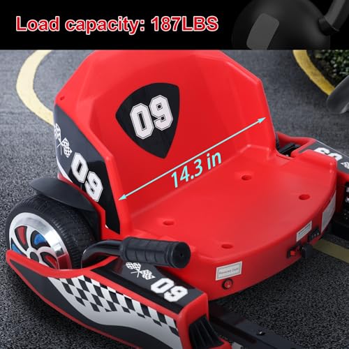 36V Adjustable Electric Drift Kart with 350W Motor Red E51204