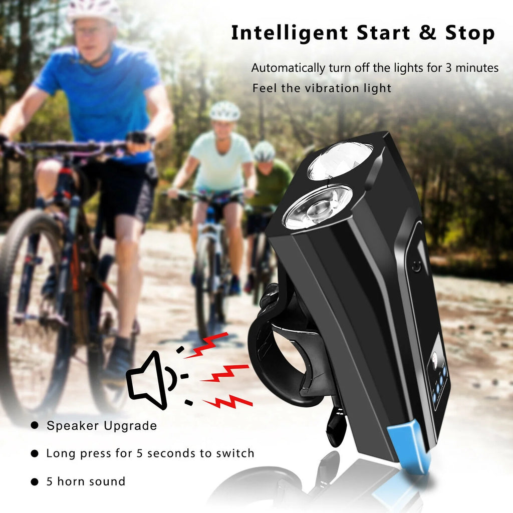 Black+Green Bicycle Front Lamp F4139