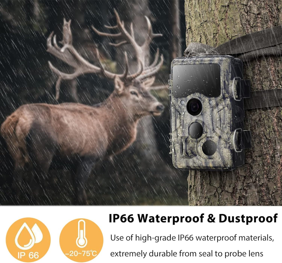 1296P 20MP WiFi Trail Camera with 940nm Night Vision J694443