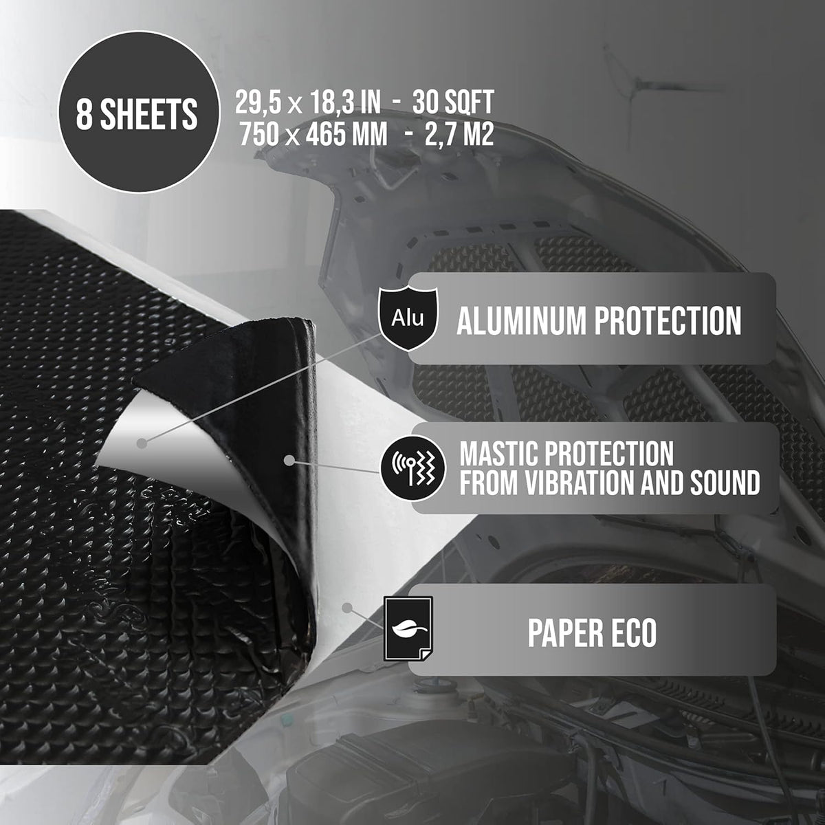 90 Mil Car Sound Deadener Material 30 Sqft L415
