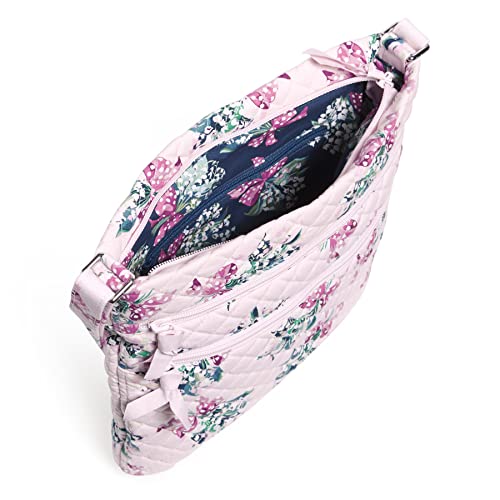 Cotton Triple Zip Hipster Crossbody Purse P8419
