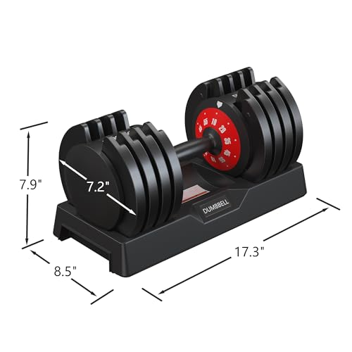 Adjustable Dumbbells 5LB to 110LB 5 in1 25/55LB Dumbbell Set with Anti-Slip Metal Handle G565