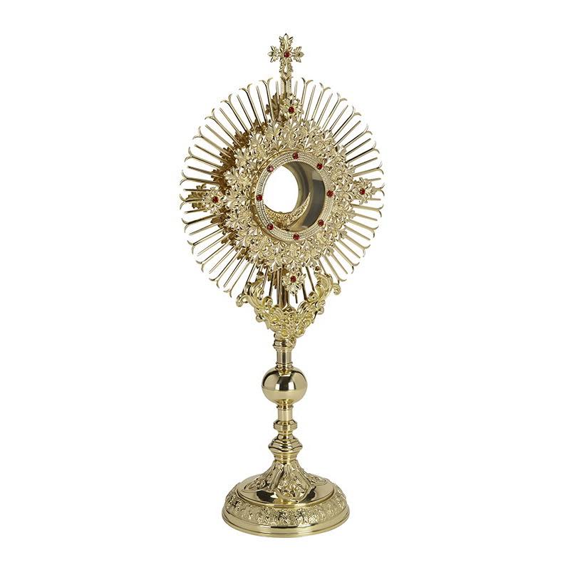 Ornate Jeweled Monstrance with Luna Case C335535