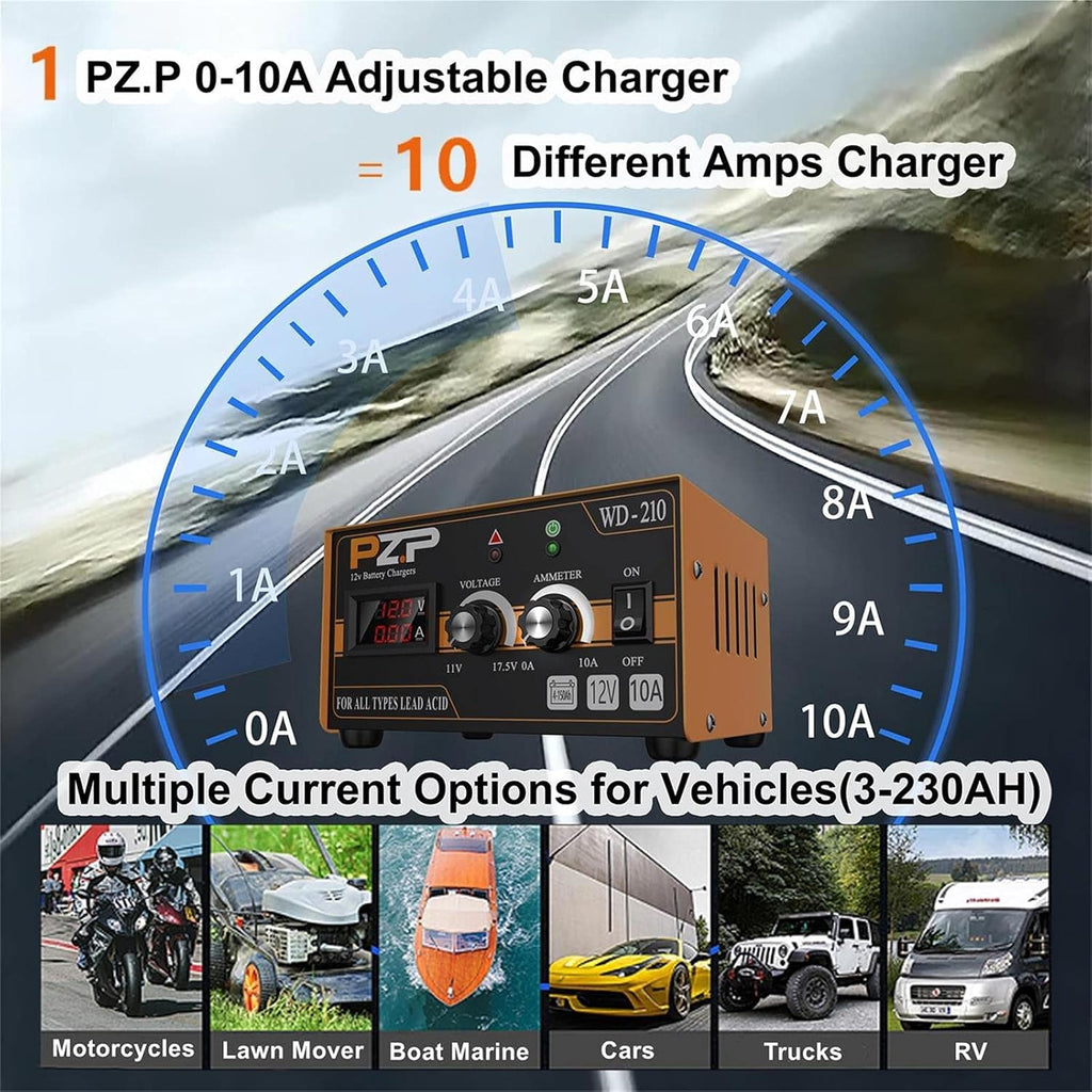 0-10 Amp 12v Automotive Battery Charger X88607