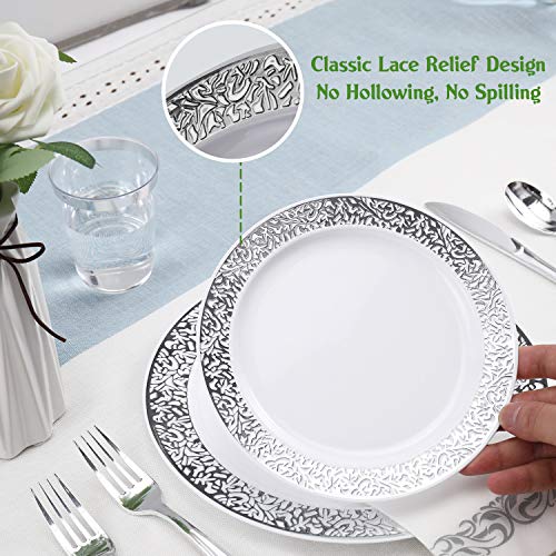 350 Ct Gold Plastic Dinnerware Set L73372