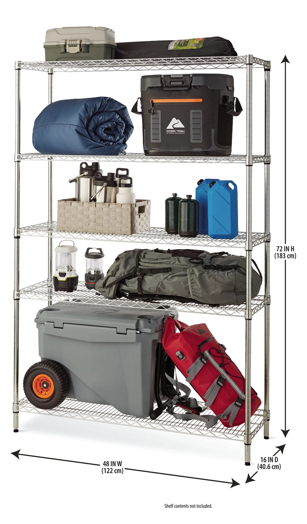 Chrome Wire 5-Tier Heavy Duty Shelf K683967