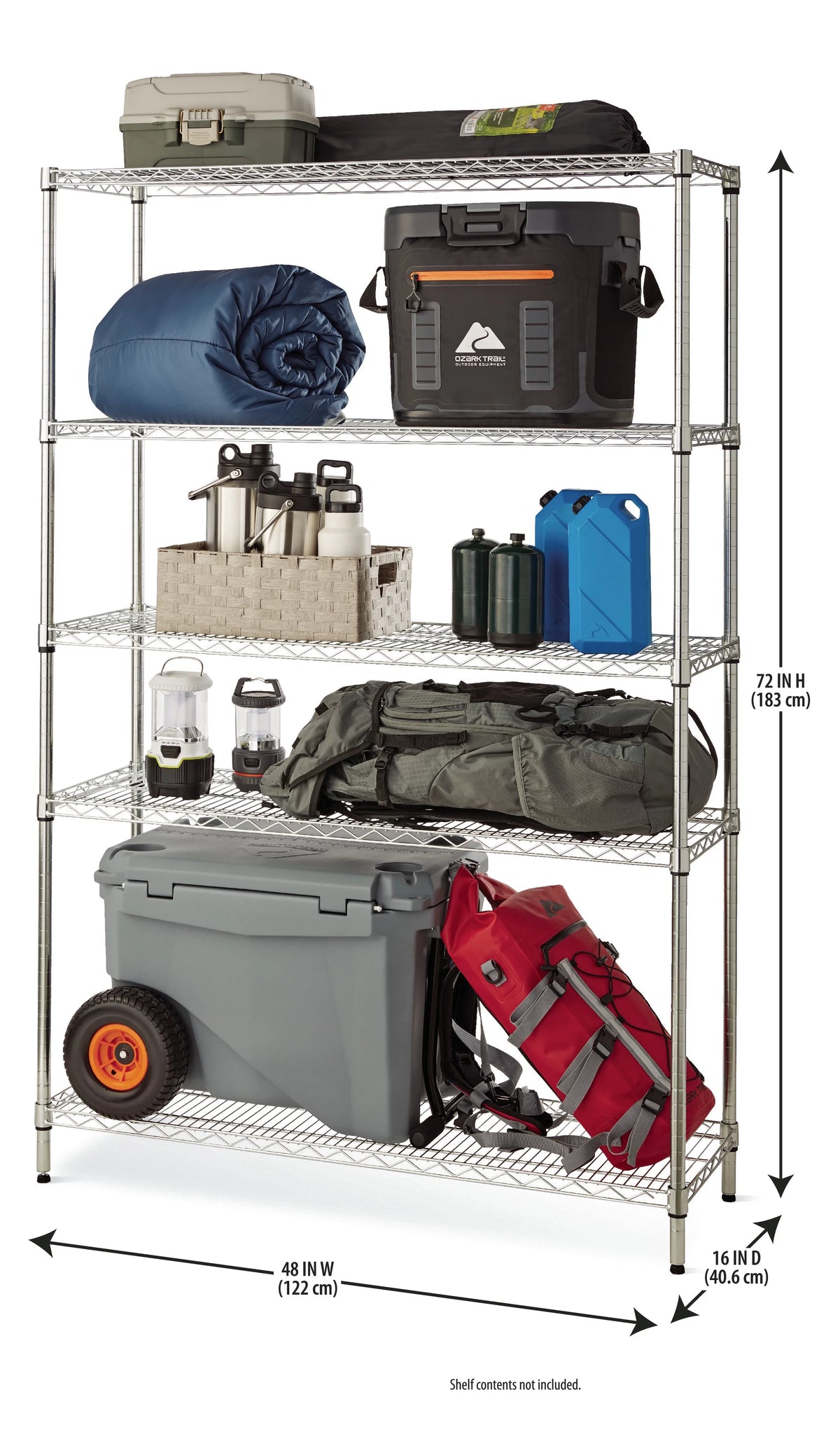 Chrome Wire 5-Tier Heavy Duty Shelf K683967