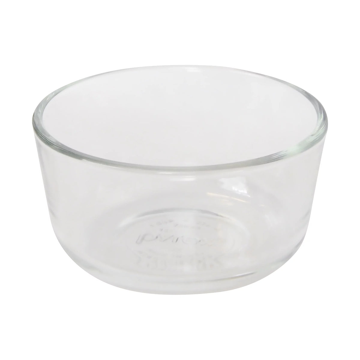 Clear 1-Cup Round Glass Food Storage Bowl with Blue Lid 2-Pack Z721662