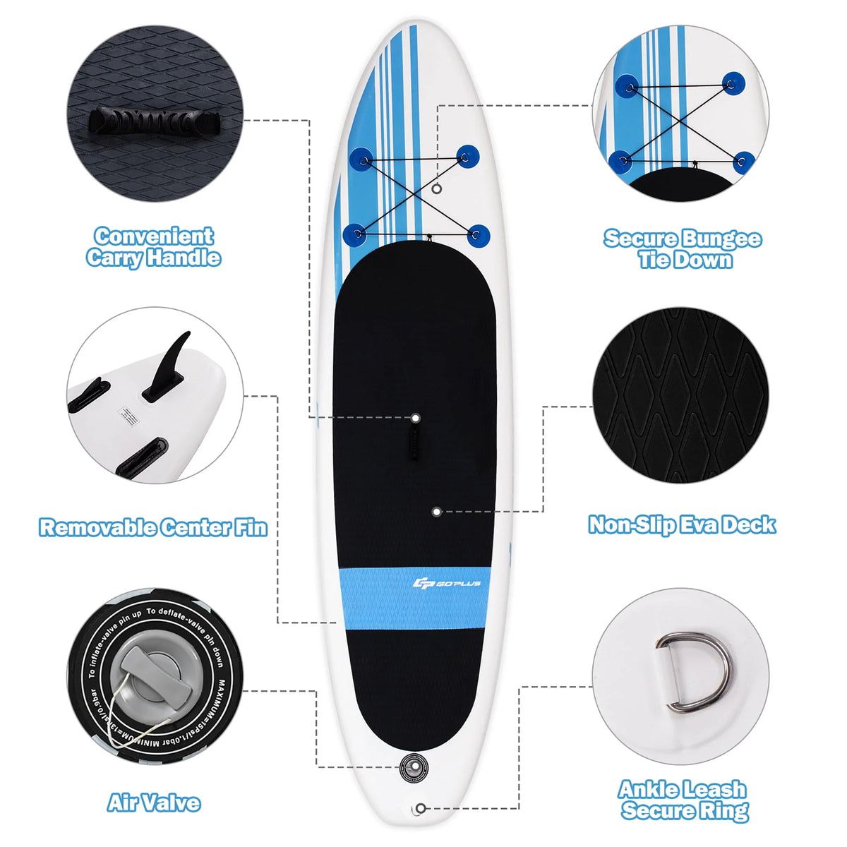 10' Inflatable Stand Up Paddle Board E183