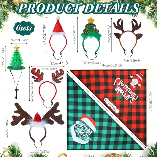 12 Pc Christmas Dog Bandanas Set Y658220
