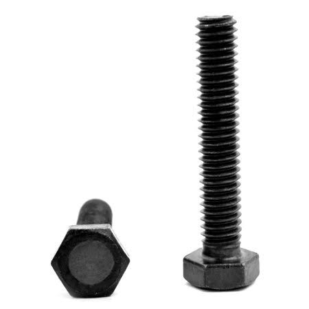 3/8 inch-16 x 2 inch Coarse Thread Grade 5 Hex Bolt Medium Carbon Steel Black Oxide Pk 575 F6008