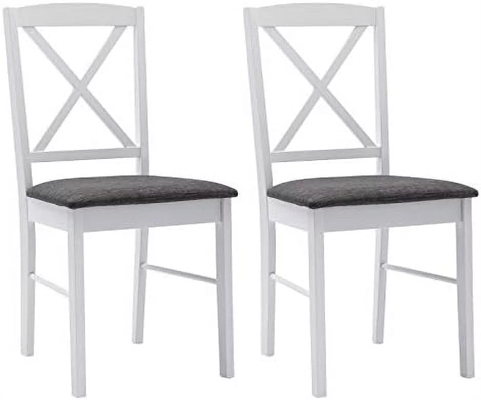 Set of 2 Wood Dining Chairs with Cross Back Q2206