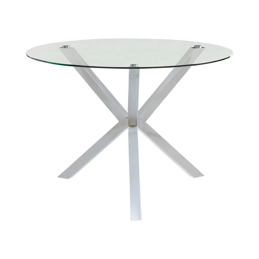 Contemporary Round Glass Top Dining Table O7937