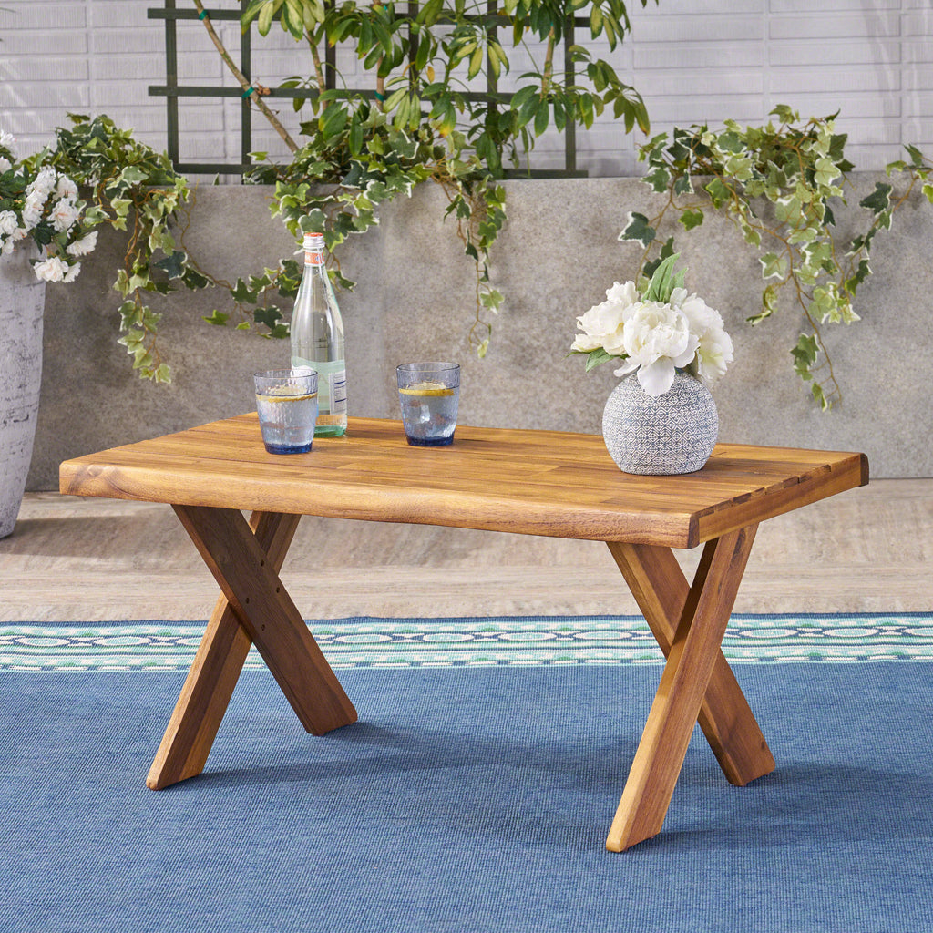 Teak Acacia Wood Coffee Table X739777