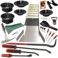 Gold Mining Kit; 50 inch Gold Sluice Box; Gold Prospecting Equipment; Rock Pick Hammer; Gold Classifiers; Pay Dirt Scoop; Crevice Tools G4693