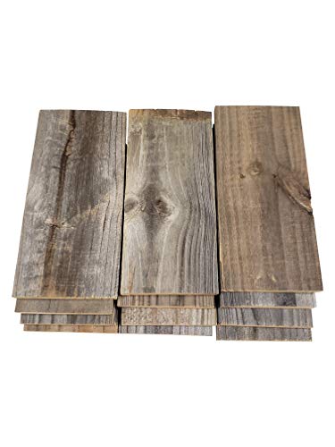 Rustic Weathered Reclaimed Wood Planks (6 planks - 24" long) H651