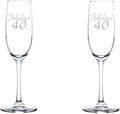 Set Of 2 Glass Champagne Flutes 8 Oz Stemmed S8229