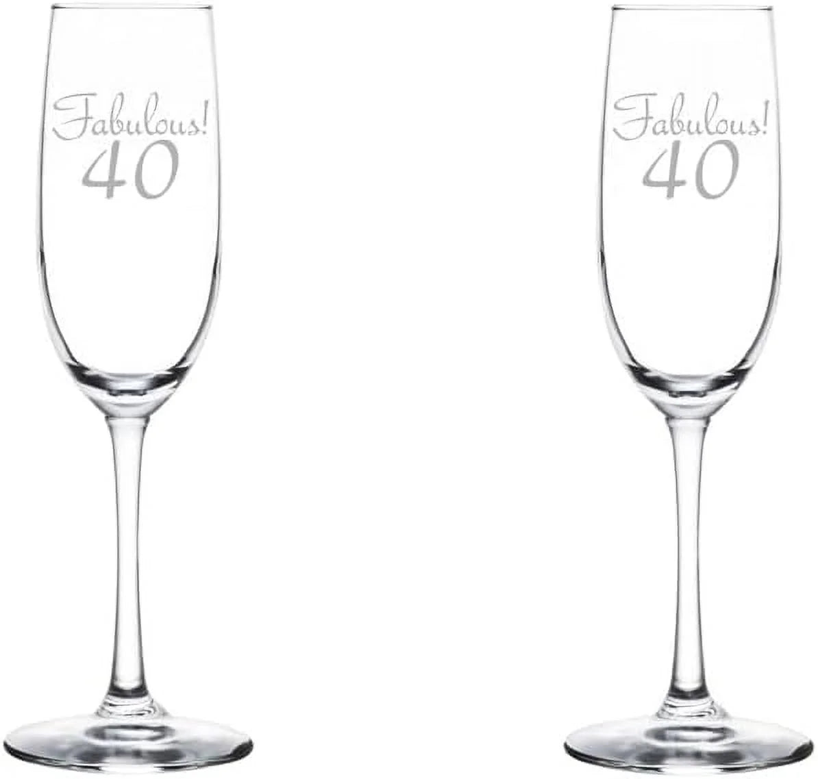 Set Of 2 Glass Champagne Flutes 8 Oz Stemmed S8229