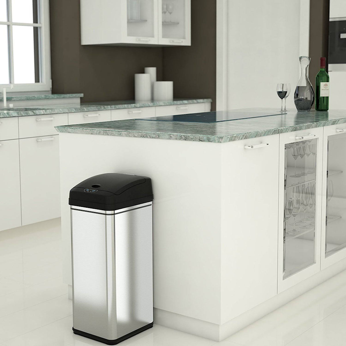 13 Gallon Automatic Sensor Kitchen Trash Can U433136