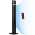 Black Oscillating Tower Fan with Remote Control J50679