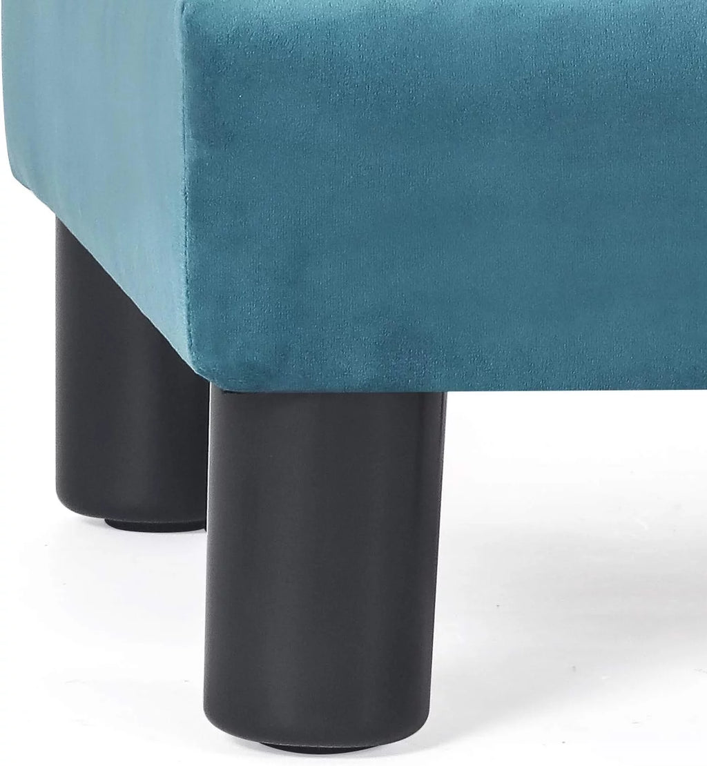 Blue Square Ottoman Footstool L55468