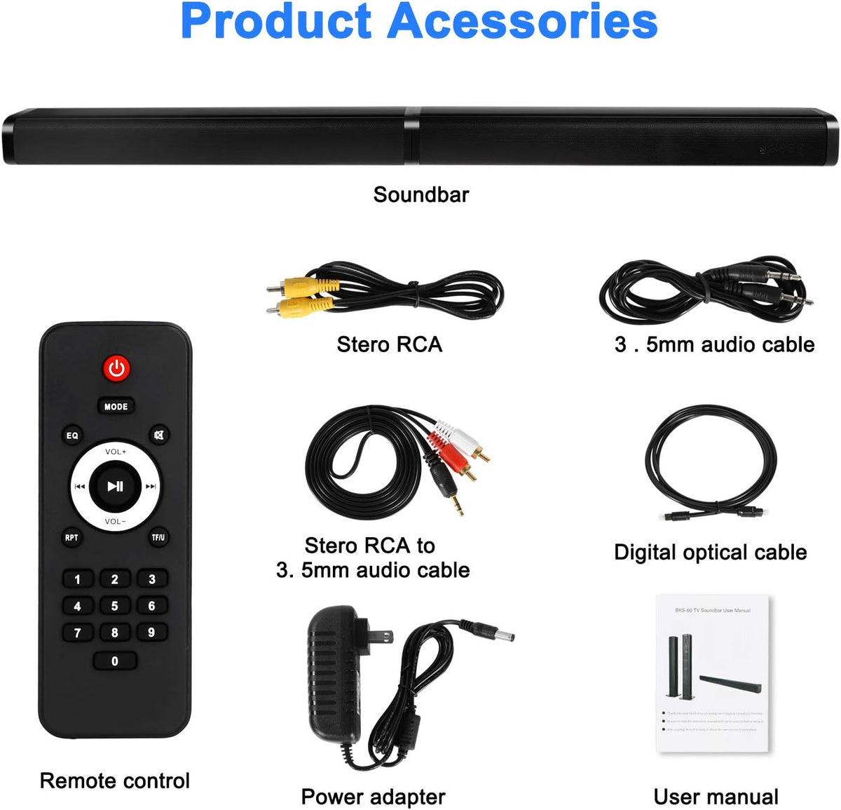 2 in 1 Soundbar Speaker with 4 Driver Speakers K794270