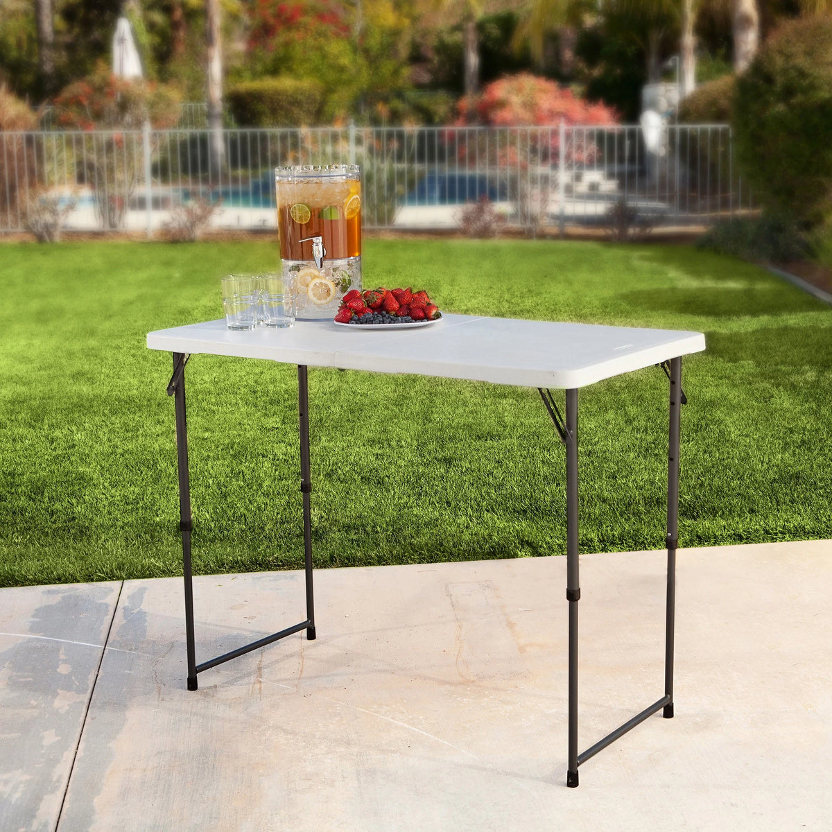 4 ft. Rectangle Fold-in-Half Adjustable Table H936
