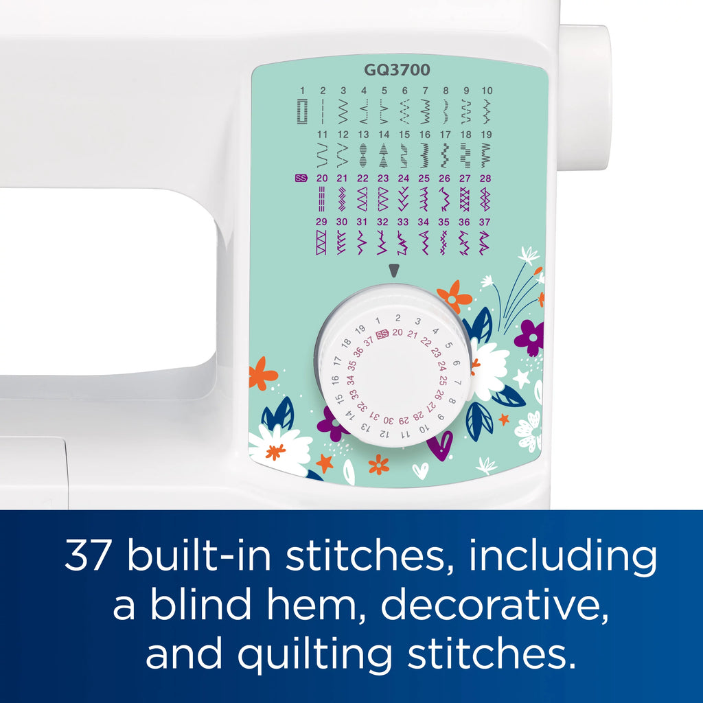 Sewing & Quilting Machine with Built-in Stitches & Wide Table Q605005
