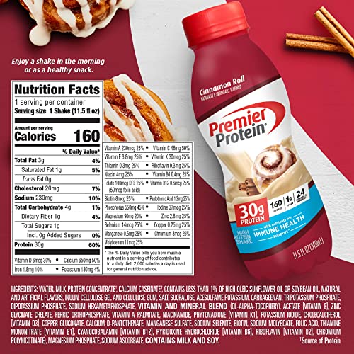Café Latte Protein Shake 30g Protein 1g Sugar 11.5 fl oz 12 Pack X47432