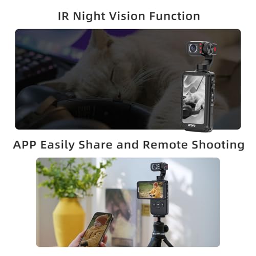 5K Handheld Camera with 3-Axis Gimbal Stabilizer R5985