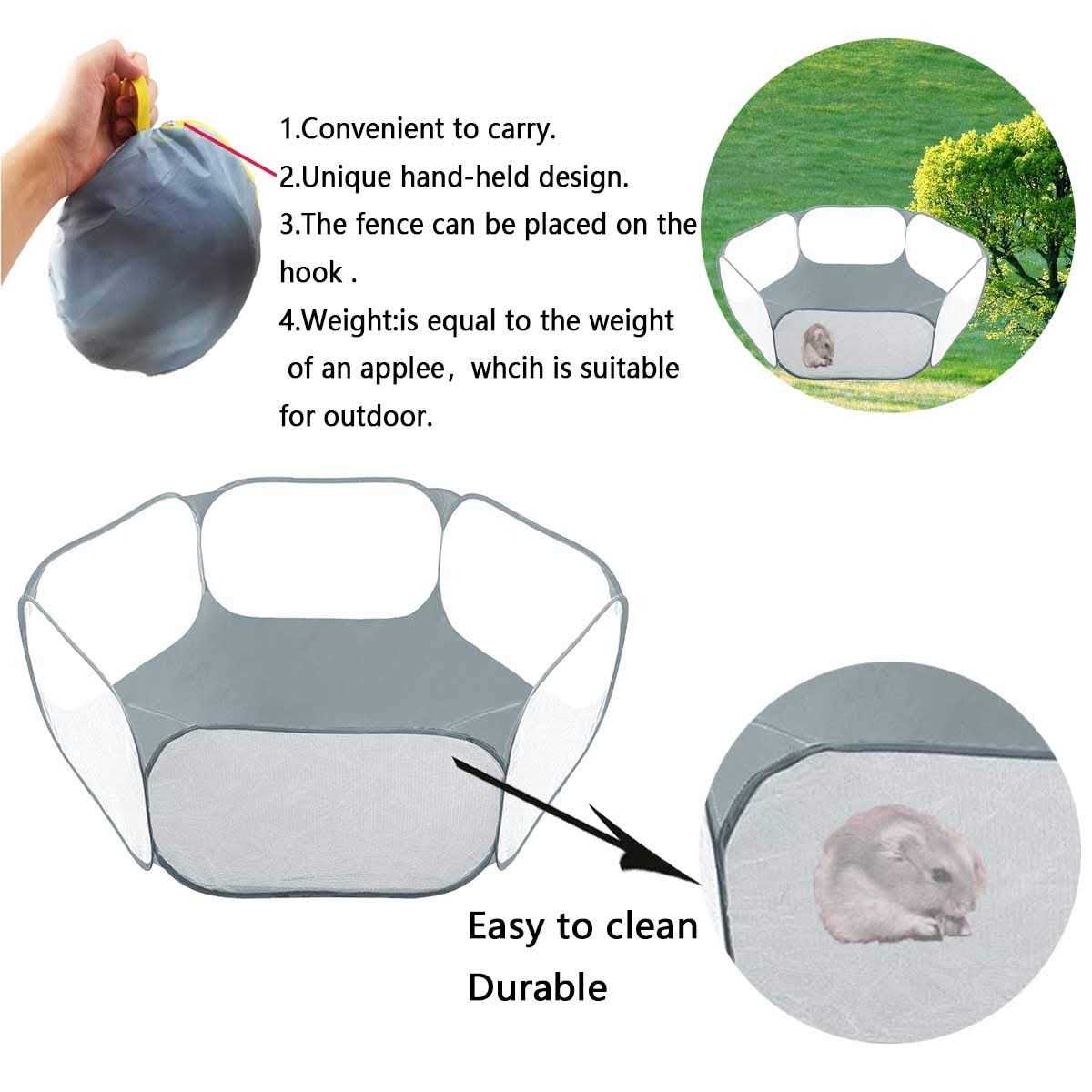 Breathable Transparent Pet Playpen Z176379