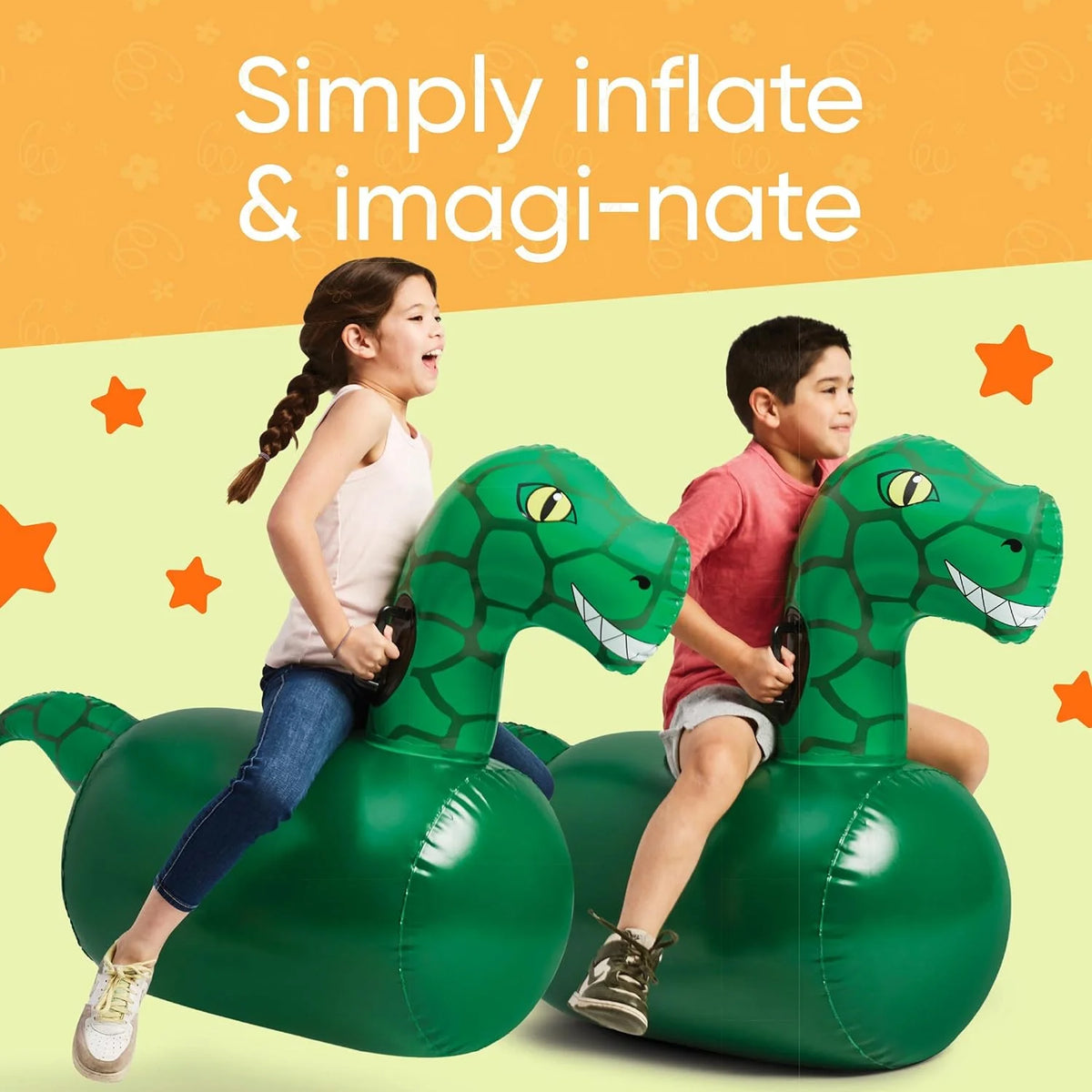 Inflatable Dinosaur Toy Bouncing Ride 2-Pack A72710