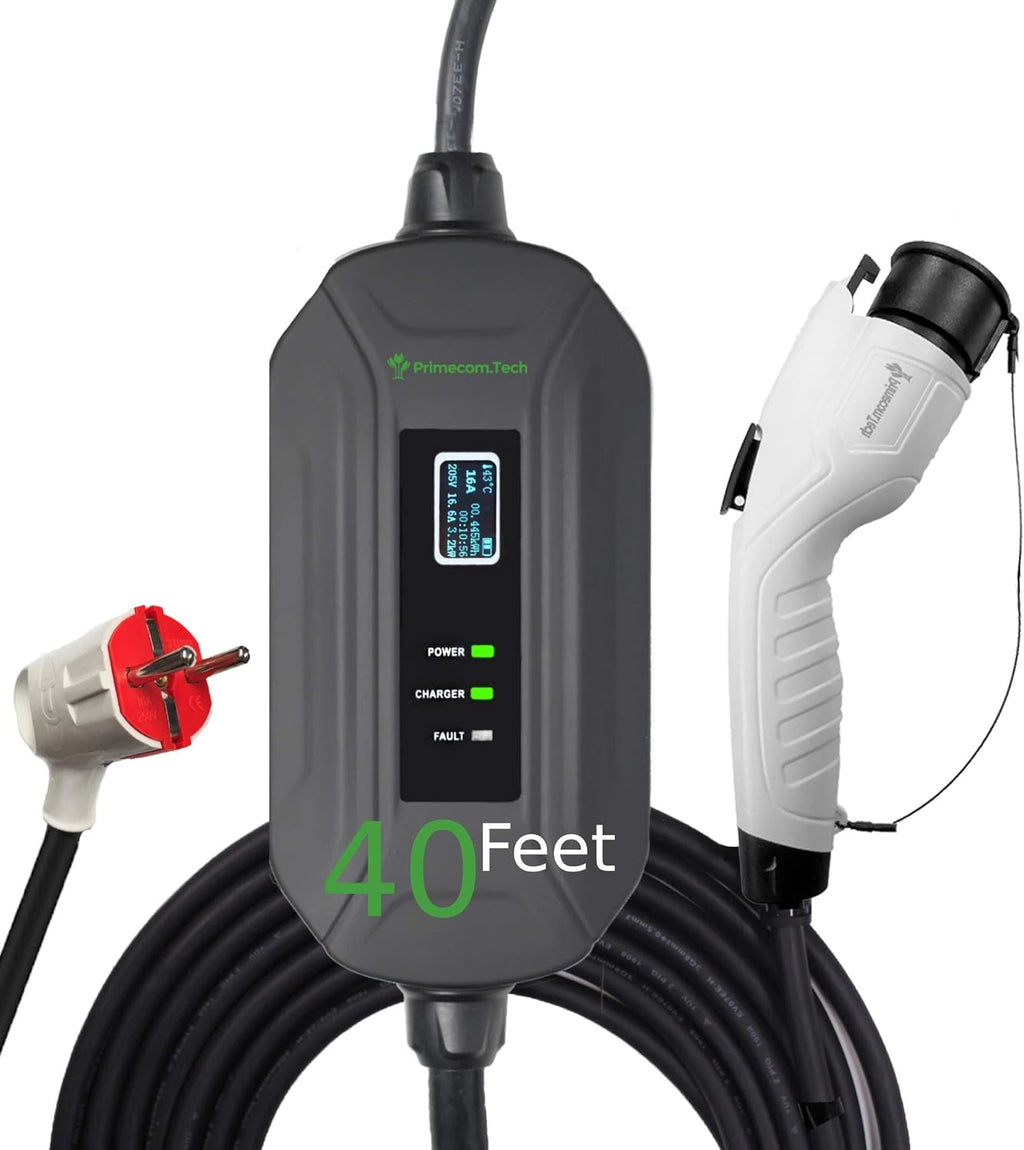 Portable Level 2 EV Charger, 16Amp, 30 Feet Lengths T6664