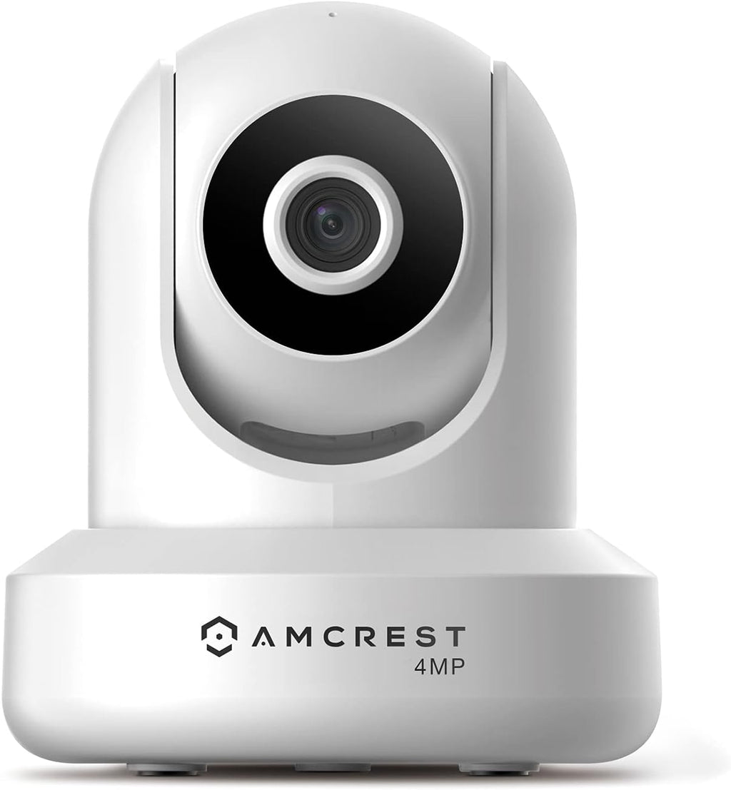 4MP Indoor WiFi Security IP Camera with Pan/Tilt, Two-Way Audio, Night Vision, White, Pack of 2 T45122