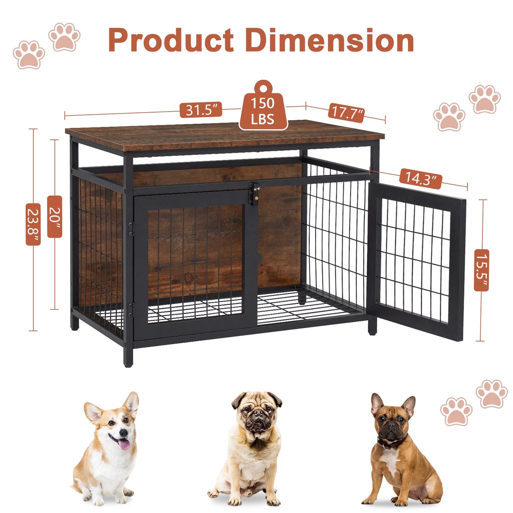 Dog Crate Furniture with Double Doors Z862299