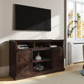 52 Inch TV Stand with Sliding Barn Door and Storage Cabinets Y50957