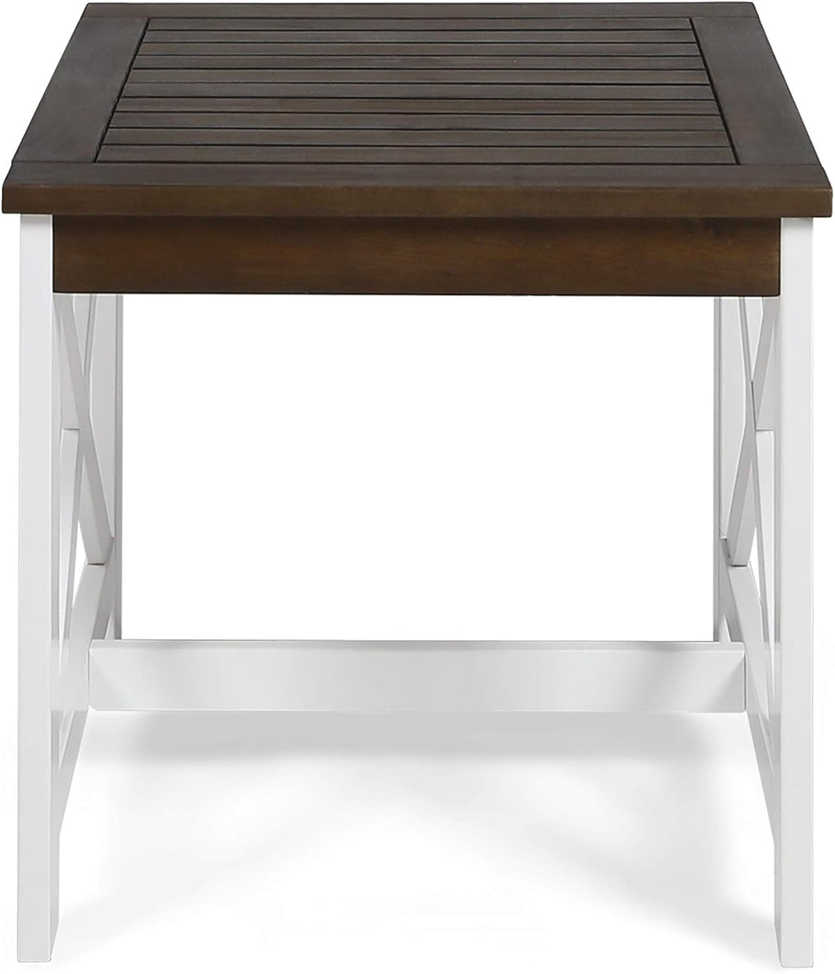 Acacia Wood End Table, Dark Brown Finish L502571