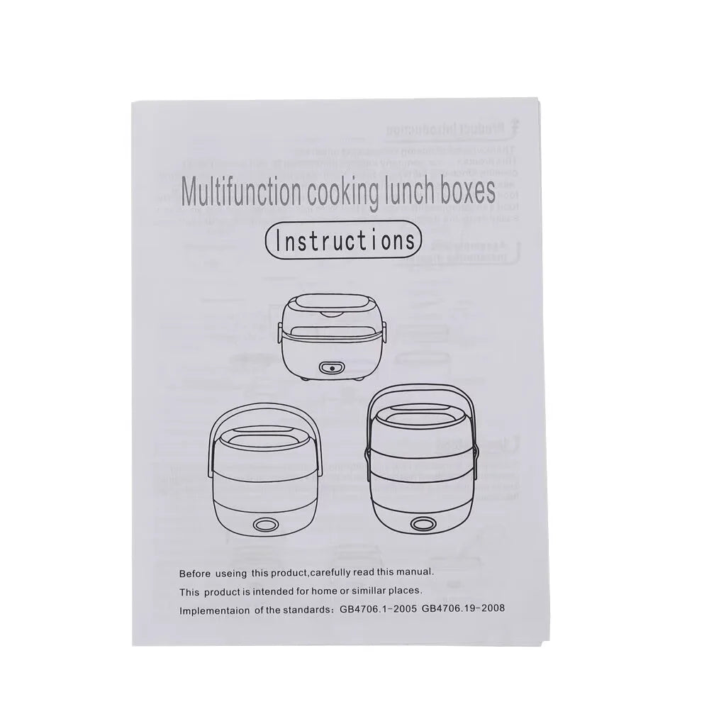 Portable Electric Lunch Box Food Heater 1L Stainless Steel X6731