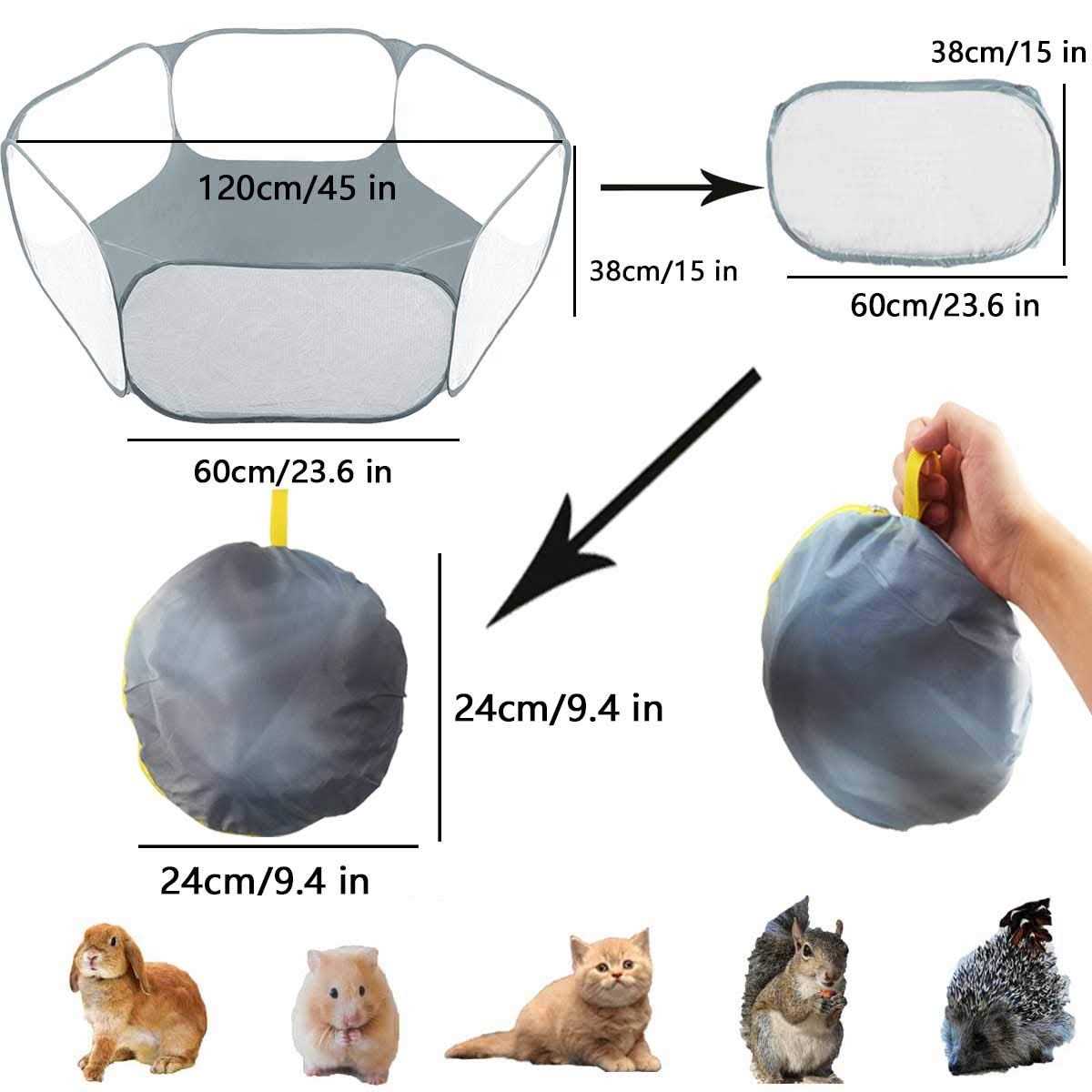Breathable Transparent Pet Playpen Z176379