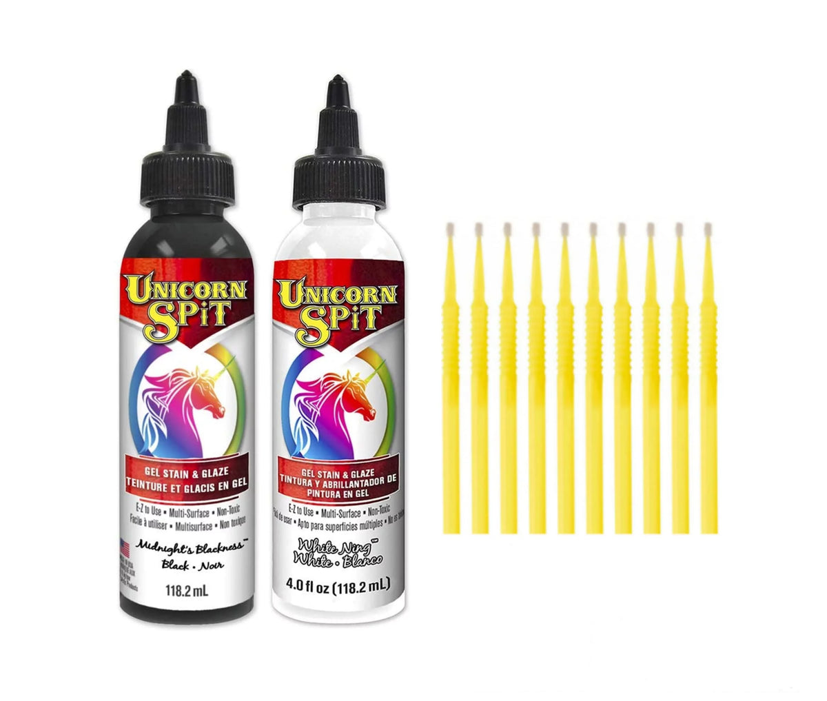 Black & White Gel Stain & Glaze Paint Set 4oz F302519