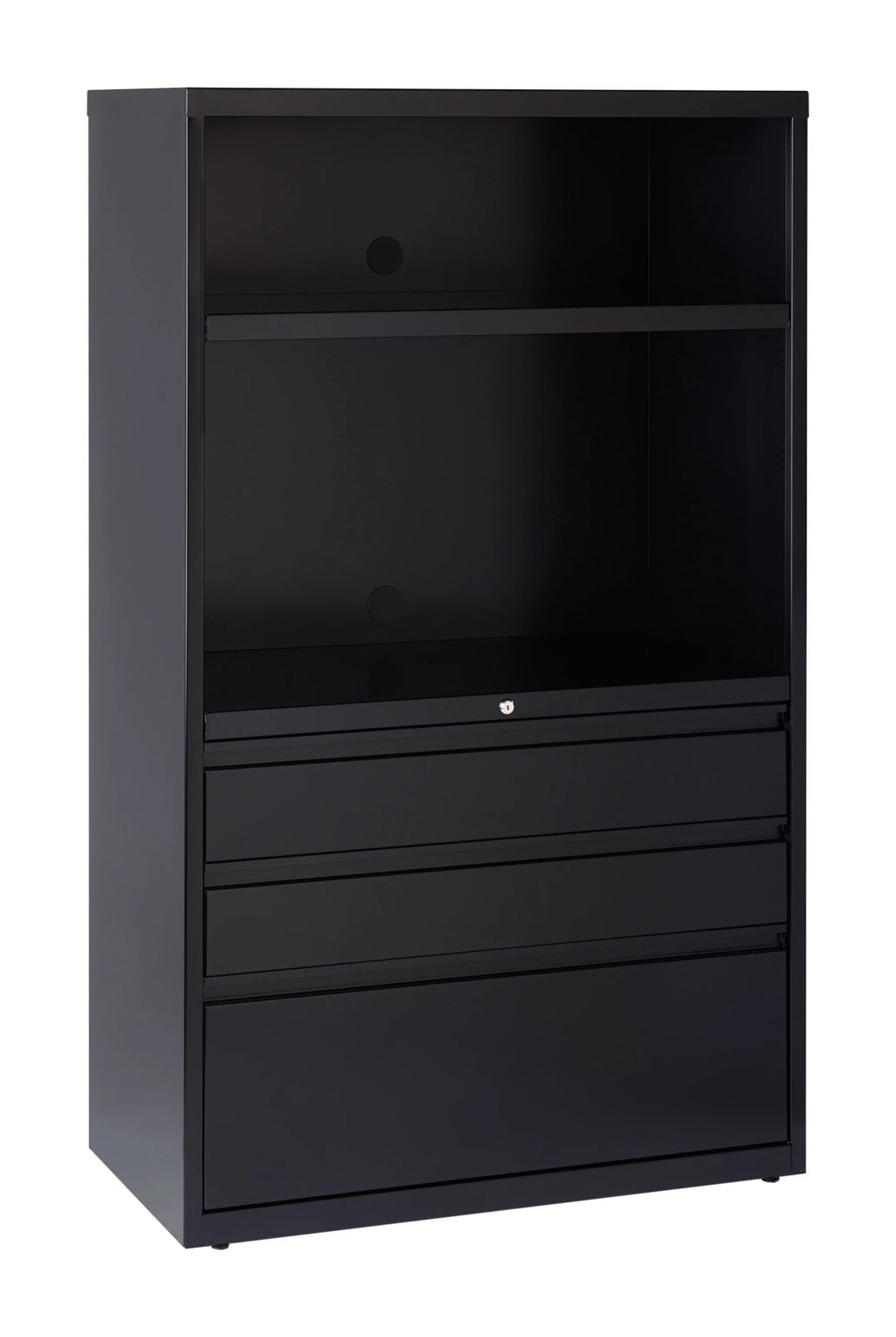 36 Inch Wide 3 Drawer Metal Lateral File Cabinet Black L60966