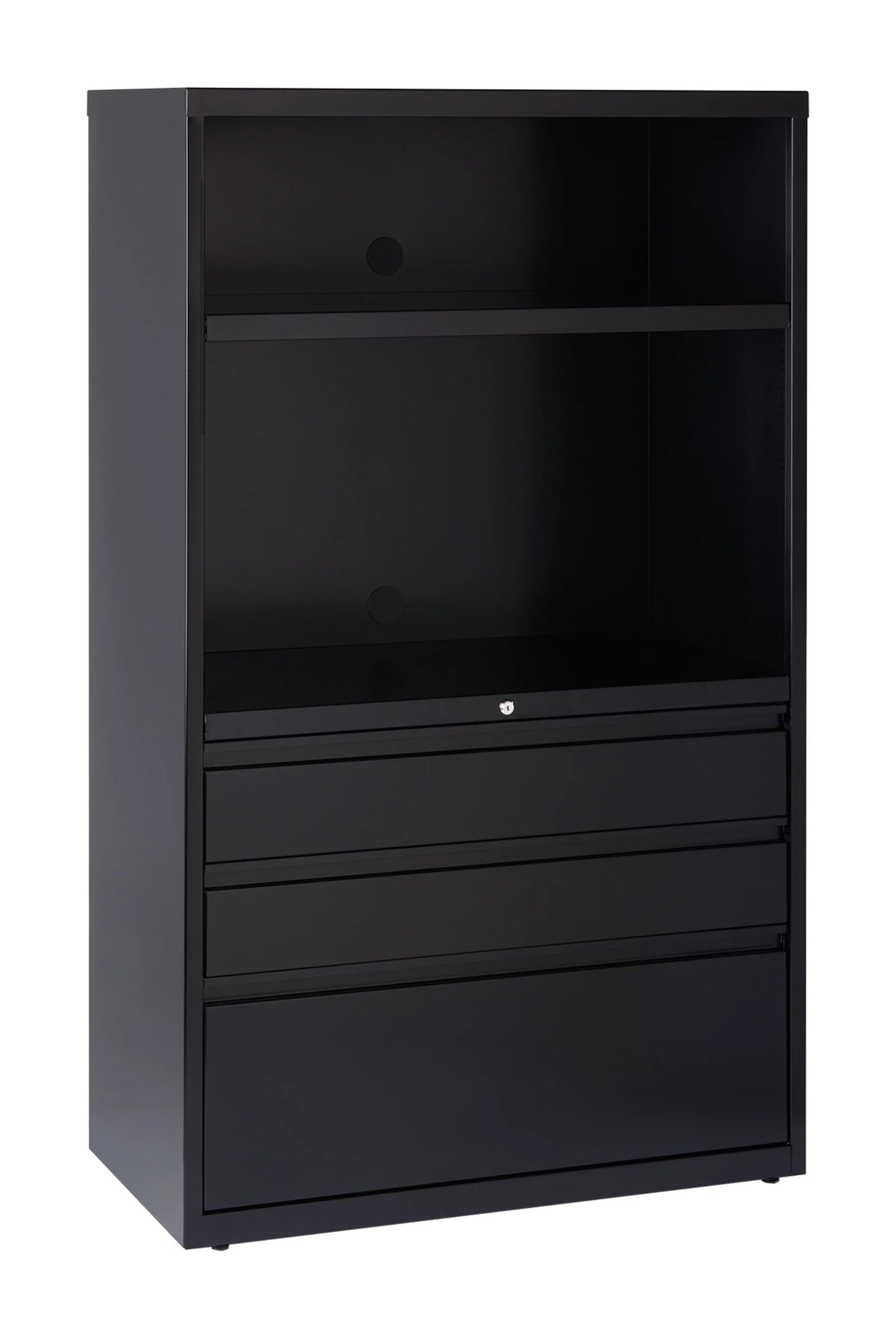 36 Inch Wide 3 Drawer Metal Lateral File Cabinet Black L60966